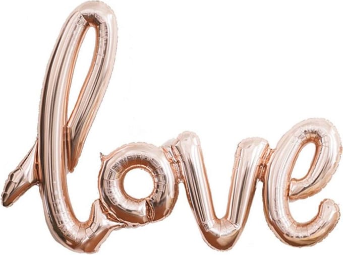North Star Balloons 'Love' rose goud folieballon