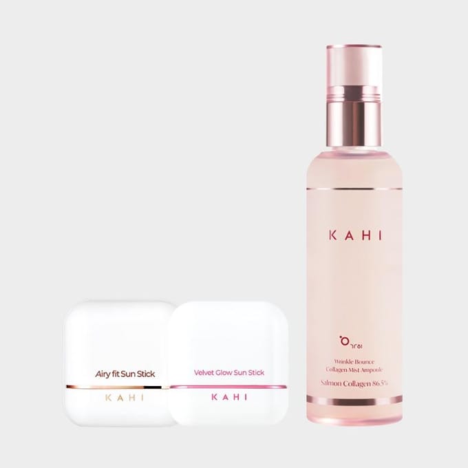 KAHI Stick Solaire Airy Fit & Velvet Glow + Brume Set de 3 Articles white