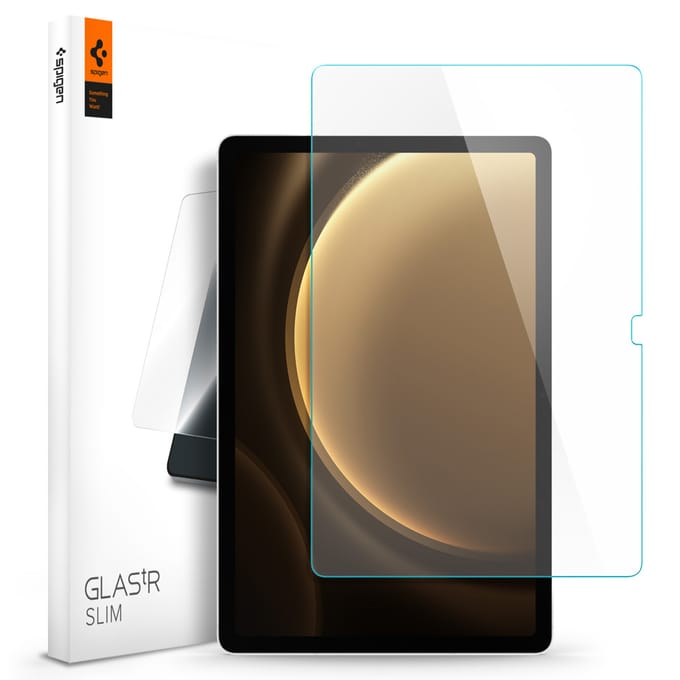 Spigen Screenprotector Geschikt voor Samsung Galaxy Tab S10 FE / S9 FE - Slim - 9H Tempered Glass Case Friendly - 1-Pack