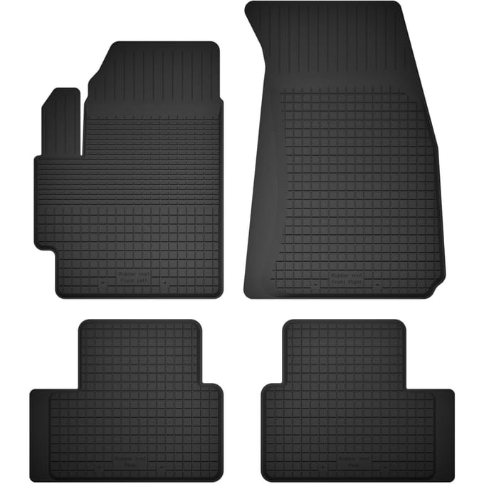 Wielganizator BasicProtect Serie - Universele Auto Rubber Matten - 4 Stuks - Antislip - Weerbestendig