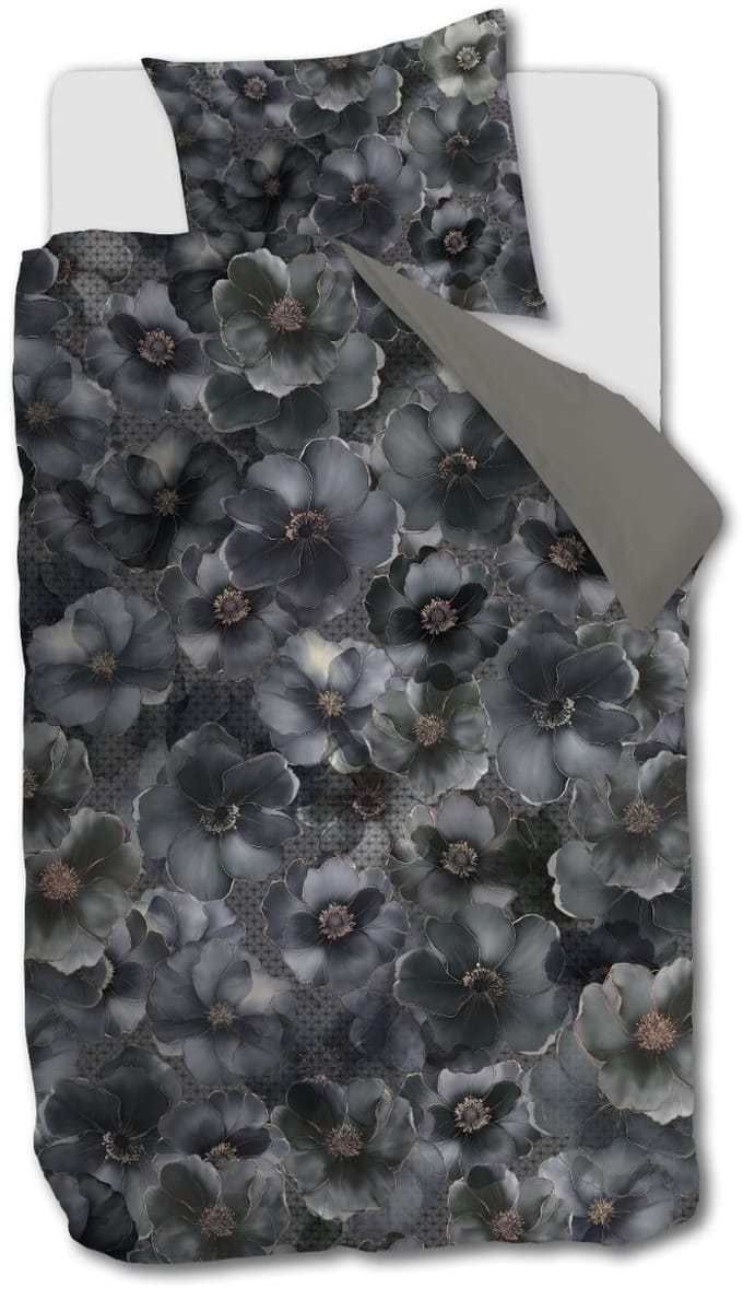Kardol Decorum dekbedovertrek - Eenpersoons - 140 x 200/220 cm - Grijs Groen