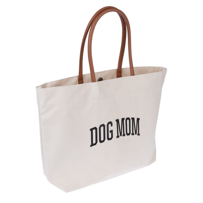 TIAKI canvas boodschappentas "Dog Mom" voor dierenliefhebbers