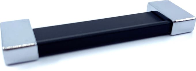 AVENUE decoration meubelgreep - model "Metoo" - 96 mm - chroom / wenge