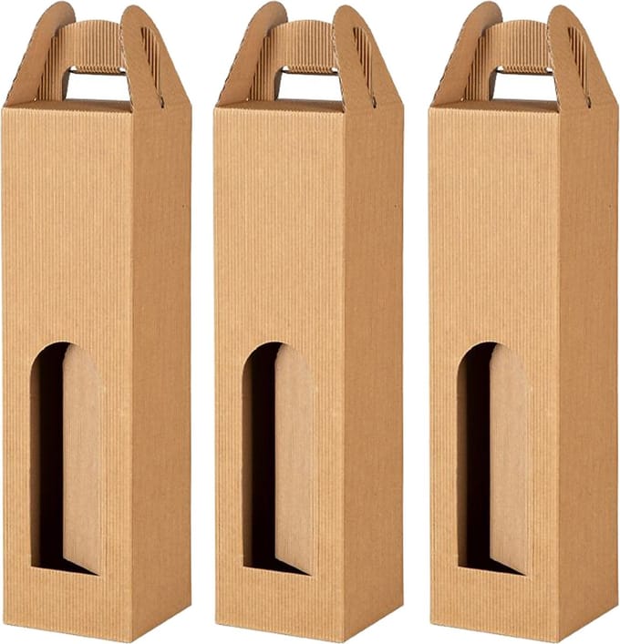 Wijndoos in Open Golf voor 1 Fles 9x9x33 cm