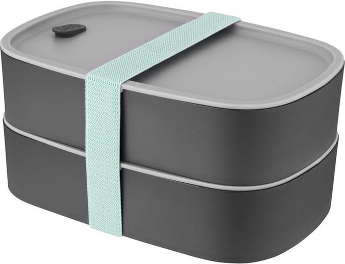 LEO Tweedelige bento box - Grijs -