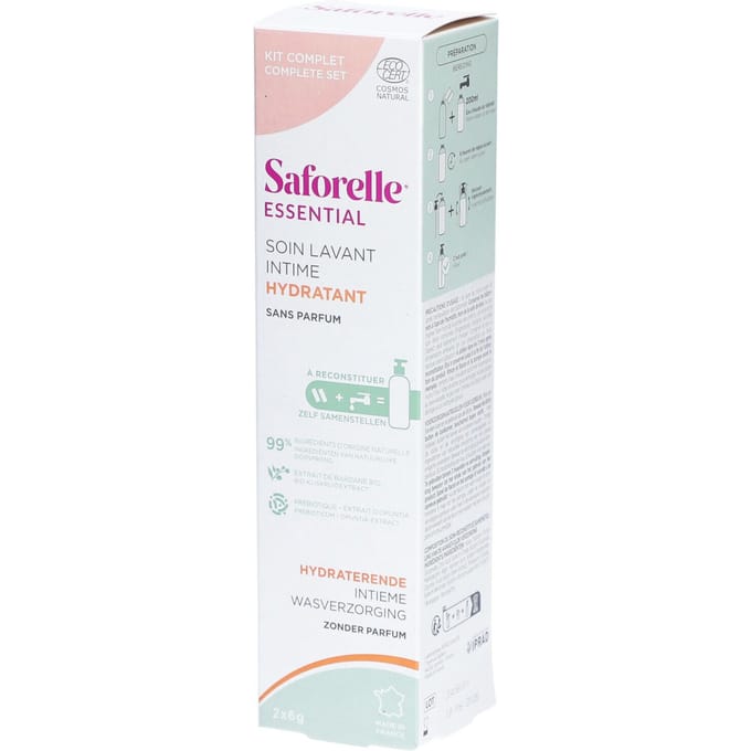 Saforelle Essential Hydraterende Intieme Wasverzorging Zonder Parfum 1 Wasgel