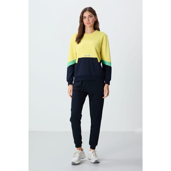 Overmaat Color-Blocked Crewneck Sweatshirt