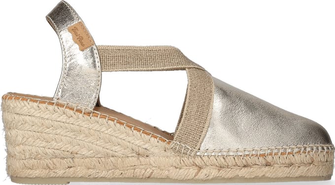 Toni Pons Tossa Dames Espadrilles Plati | Zilver | Leer | Maat 45 | TOSSAplati