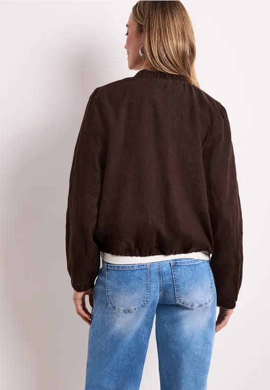 Blouson met gerimpelde zoom en ritssluiting