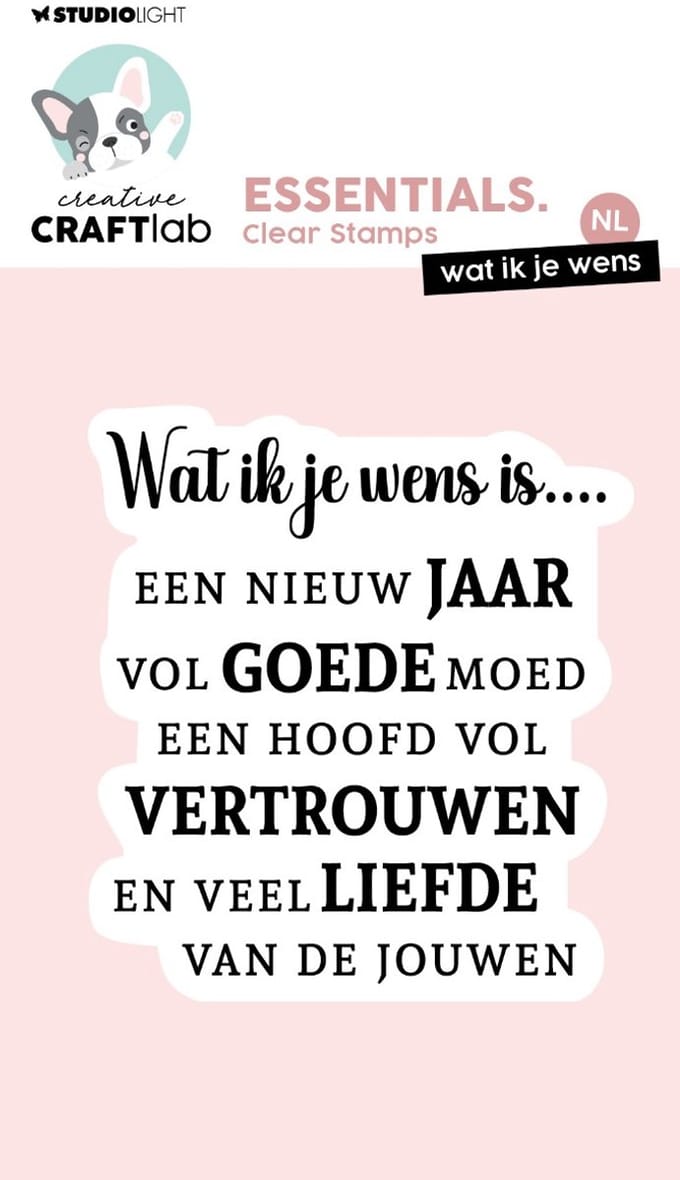 Clear stamp Wat ik je wens - Essentials nr. 766