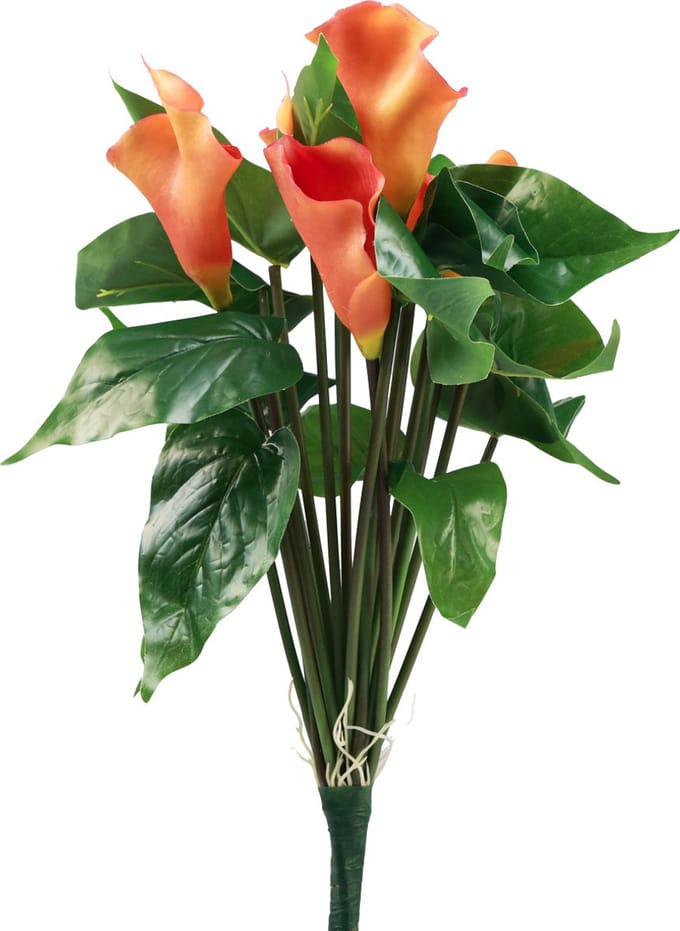 Calla Lelie Abrikoos Calla Kunstbloemen Oranje Exotisch 44cm