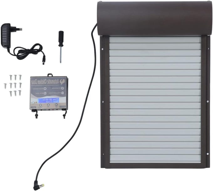 Automatische Hokdeur - Kippendeur Timer - Pluimvee Beheer - LED Display Controller - 37x247cm - Zwart