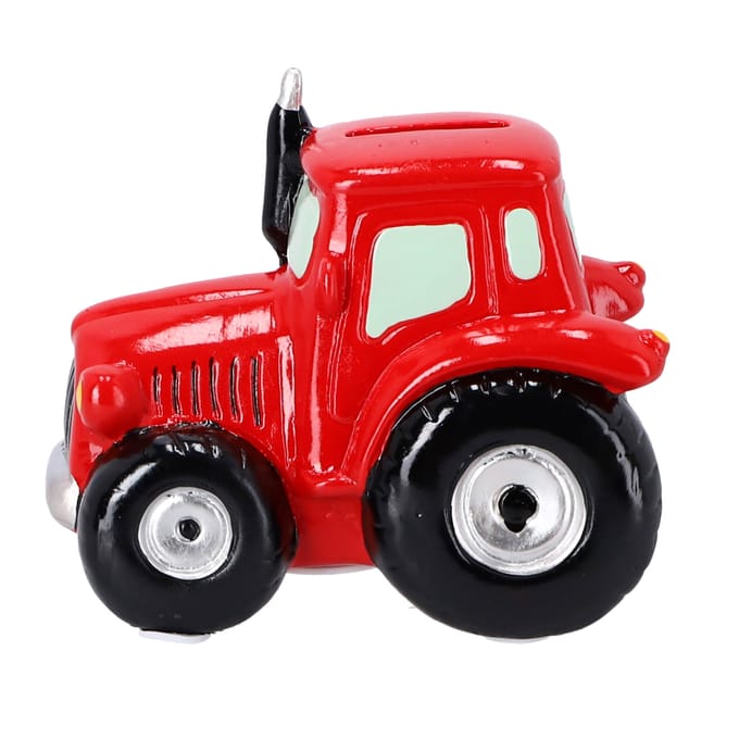 Kids GLOBE spaarpot tractor aardewerk multicolor - speelgoed.