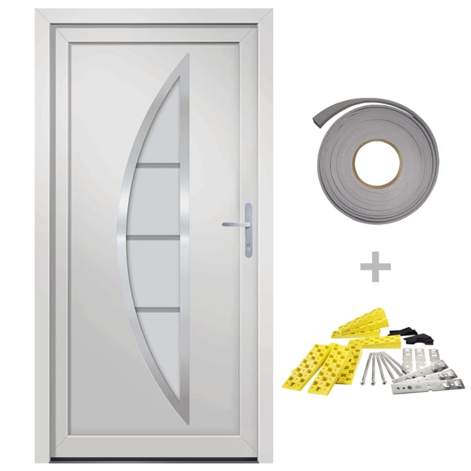 vidaXL Voordeur 88x200 cm PVC wit