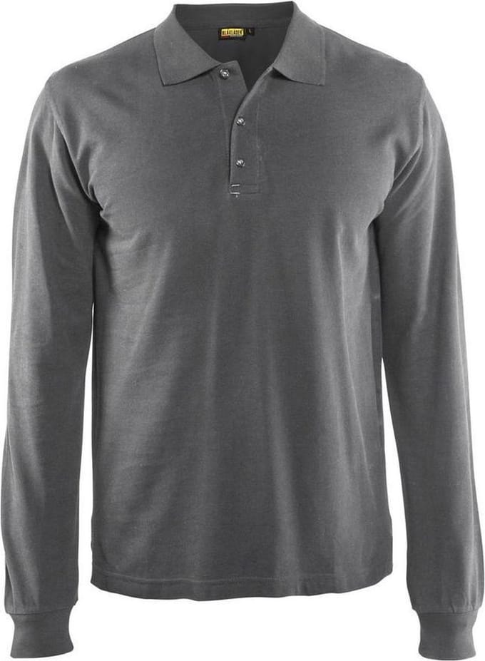 Blåkläder 3388-1050 Piqué long sleeve Grijs maat M