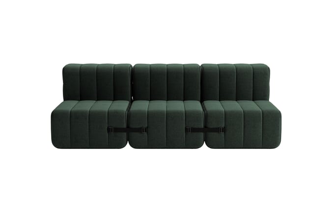 Ambivalenz Curt - Set van 6 - bv. Flexibele 3-zitter - Dama 0061 (donkergroen)