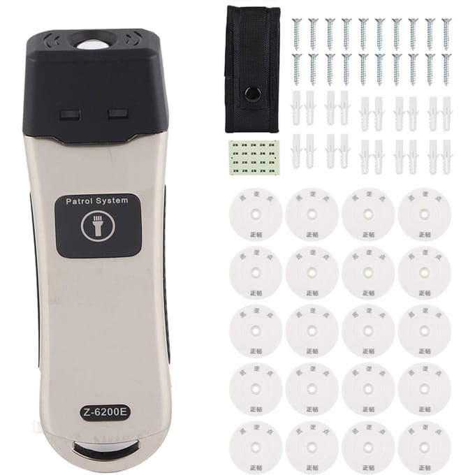 RFID Inductief Rondgang Patrouille Lezer Systeem LED Verlichting met Controlepunt Tags black