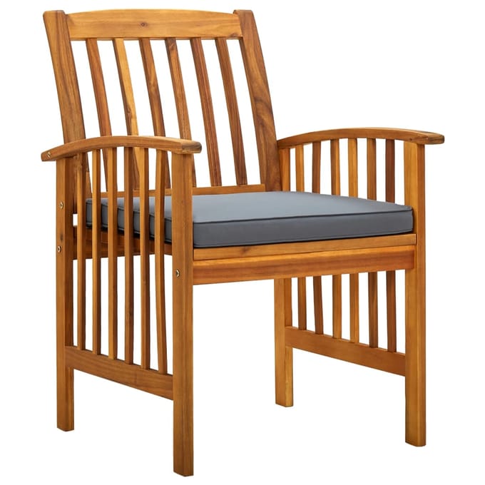 vidaXL - Tuinstoelen - 3 - st - met - kussens - massief - acaciahout