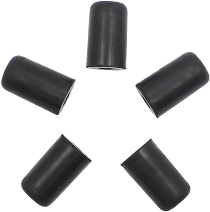 Cello Endpin Protector - 5 Rubber Tips voor Stabiliteit, Antislip Mat en Bescherming, Zwart, Klein