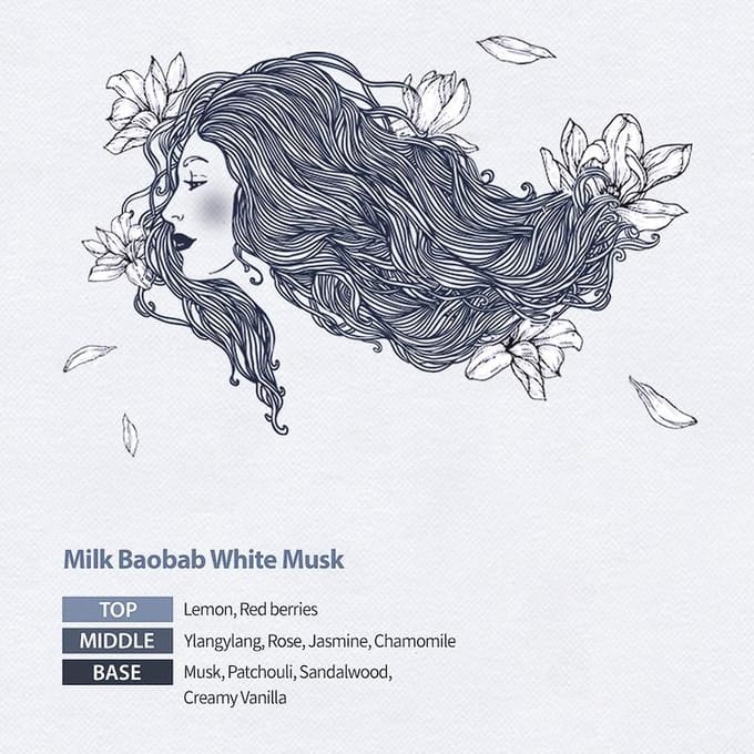 [Melk Baobab] Body Wash Witte Musk 500ml white