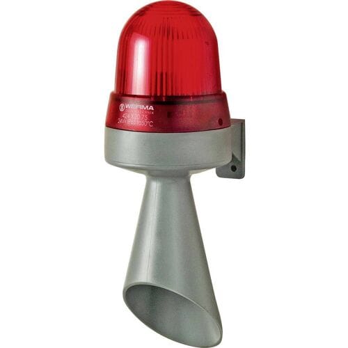 Werma Signaltechnik Combi-signaalgever LED 424.120.75 Rood Continu licht 24 V/DC 98 dB