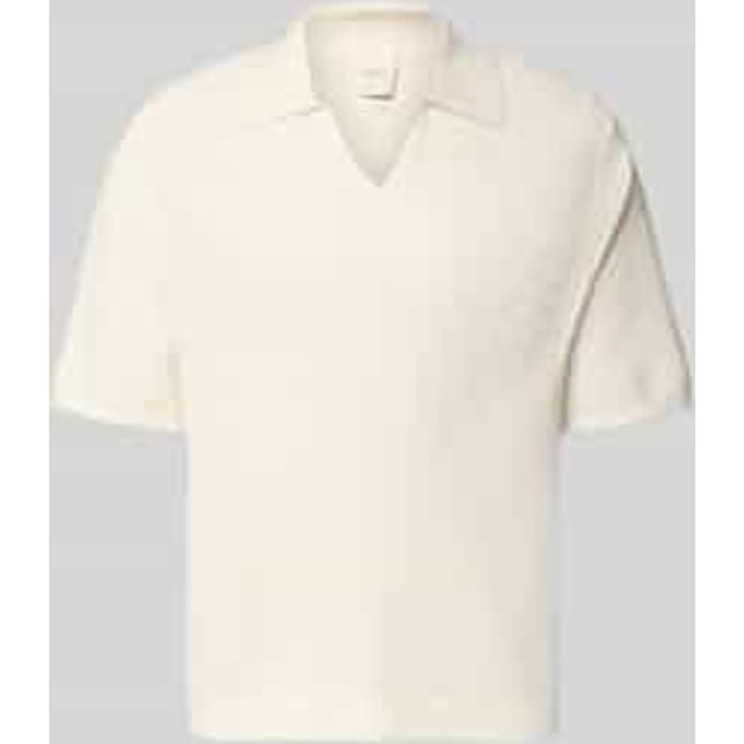 Regular fit poloshirt met V-hals