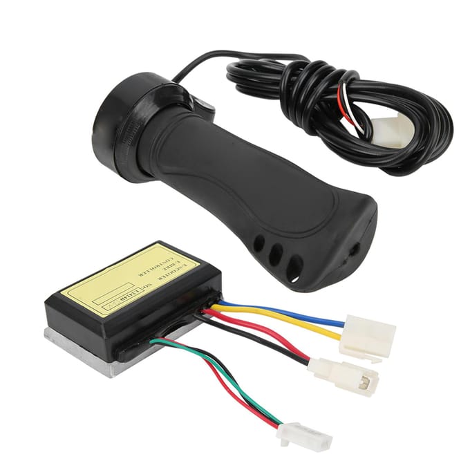 12V 250W 3?Bedrade borstelcontroller met verlengde kabel en handgreepset voor elektrische fietssturen black