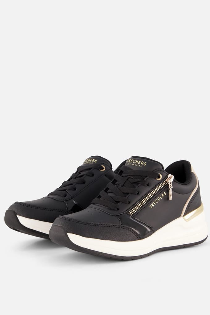 Skechers BILLION 2 - FINE SHINE Dames Sneakers - Zwart