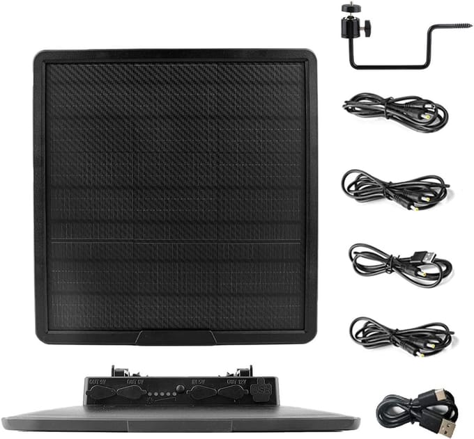 Draagbaar 20W Zonnepaneel voor Opladen van Camera's en Verlichting - Waterdicht en Compact