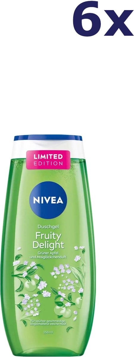 6x Nivea Douchegel – Fruity Delight 250 ml