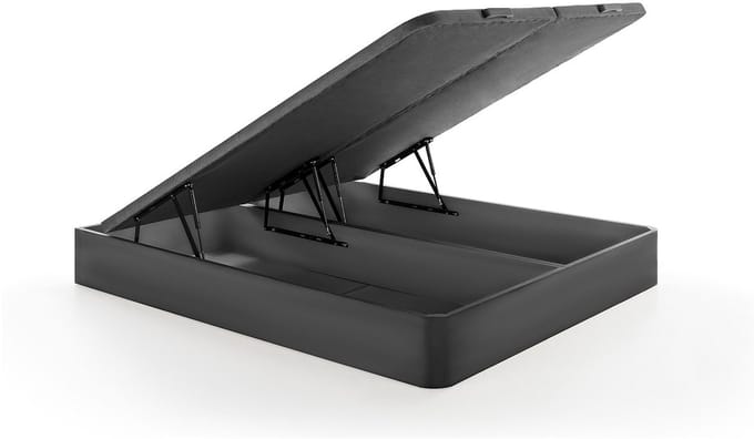 Vente-unique Boxspring - 180 x 200 cm - Mat zwart - HESTIA van YSMÉE