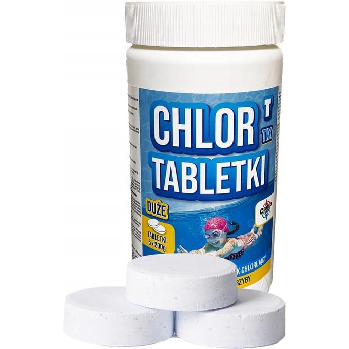 Chlortix Large Tablets For Swimming Pools Against Bacteria 200G/1Kg
