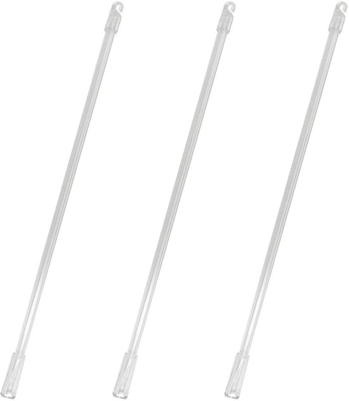 Allecto - Transparante Gordijnrods - 3 Sets 30.5cm - Eenvoudig te