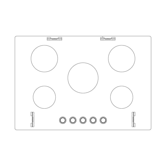 AEG bovenblad, zwart, AEG, 740x510mm 8072978177