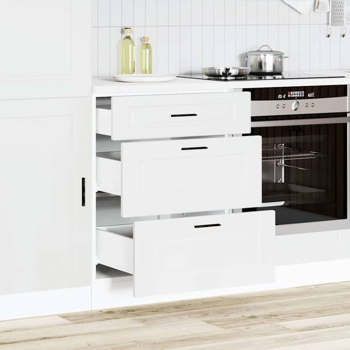 Keukenonderkast, Porto, Wit, Houtachtig Materiaal