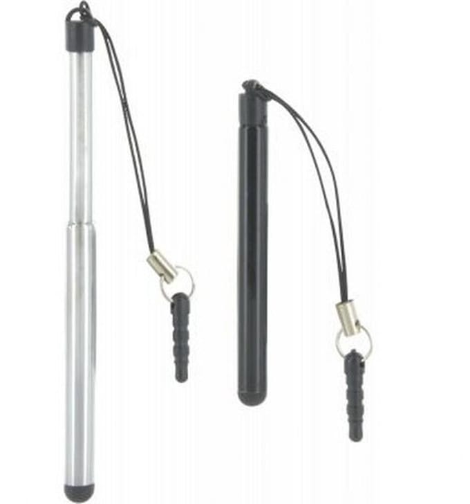 Bigben Connected, Set van 2 universele intrekbare en verlengbare stylus tot 9,5 cm, Zwart
