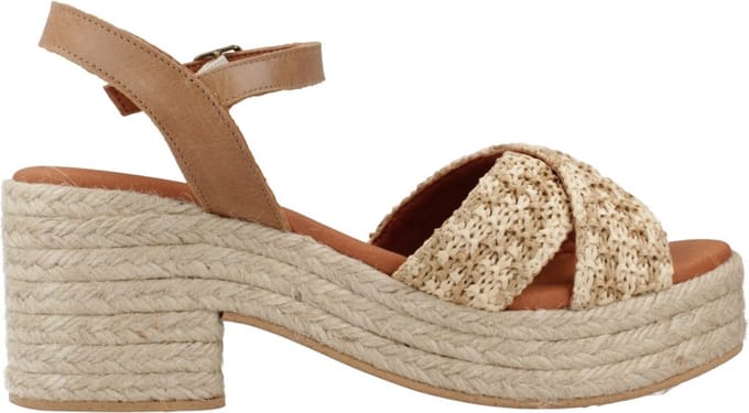 Espadrilles met open teen en brede hak voor dames | Athene