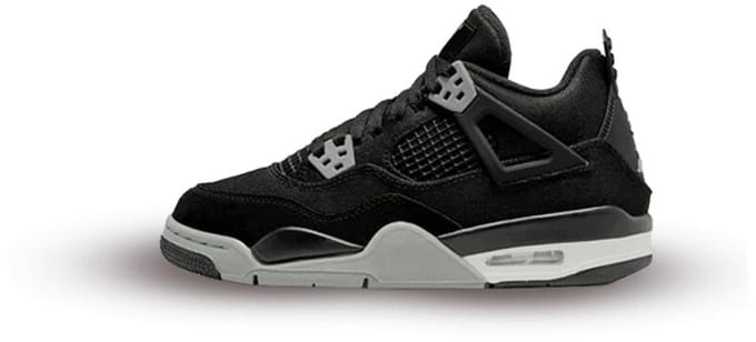 Air Jordan 4 Retro Black Canvas (GS) - Maat 35.5