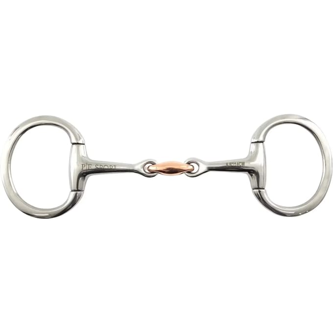 Dubbele diamantvormige olijfbit in koper Premier Equine Eggbutt