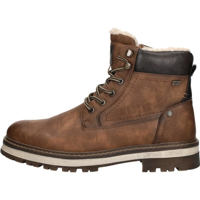 Mustang herencognac bruine nepleren winterveteraarsjes - M0091001