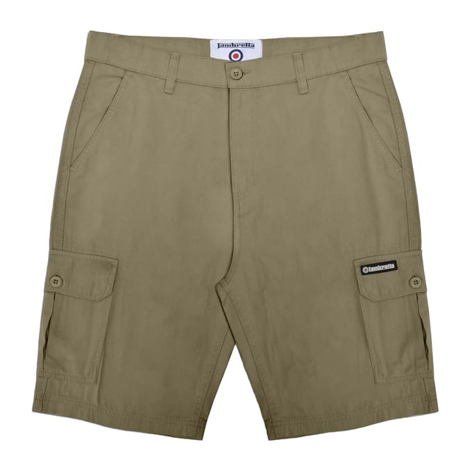 Lambretta Heren SS25 Cargo Shorts (Kaki Groen)