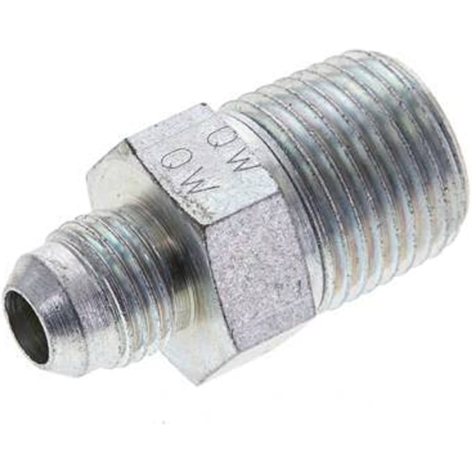 JIC  Dubbele Nippel UNF 9/16''-18 X 1/2'' NPT Staal 210bar [2 Stuks]