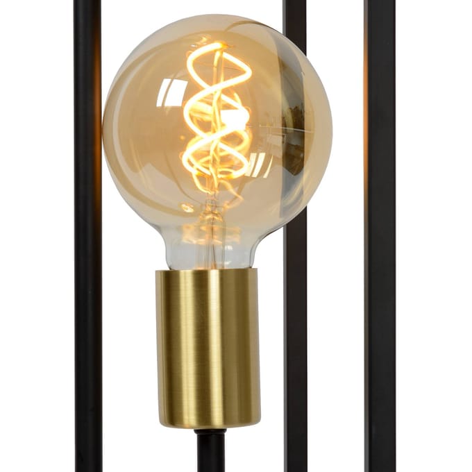 Lucide RUBEN - Vloerlamp - 3xE27 - Zwart