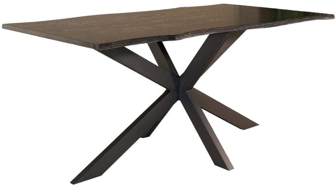 Eettafel langwerpig 160cm Jeffo zwart langwerpige tafel MDF eetkamertafel
