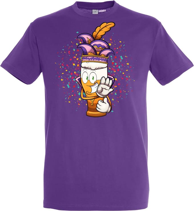 T-shirt Alaaf Bier | Carnaval | Carnavalskleding Dames Heren | Paars | maat M