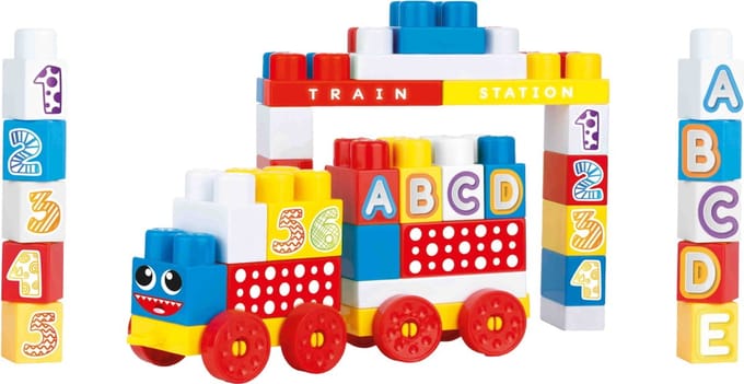 Dolu 50 stuks Gekleurde Bouwblokken met Trein 5031