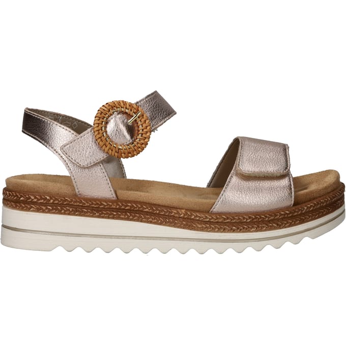 Remonte -Dames - roze-goud metallic - sandalen - maat 36