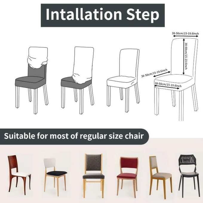 6 stuks Elastische Effen Kleur Verstelbare Stoelhoes Spandex Stretch Slipcovers Stoelzithoezen Keuken Eetkamer Bruiloft 6PCS