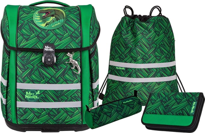McNeill Schooltas Ergo Perfecto Schoolbag Set 5-delig Wow Groene