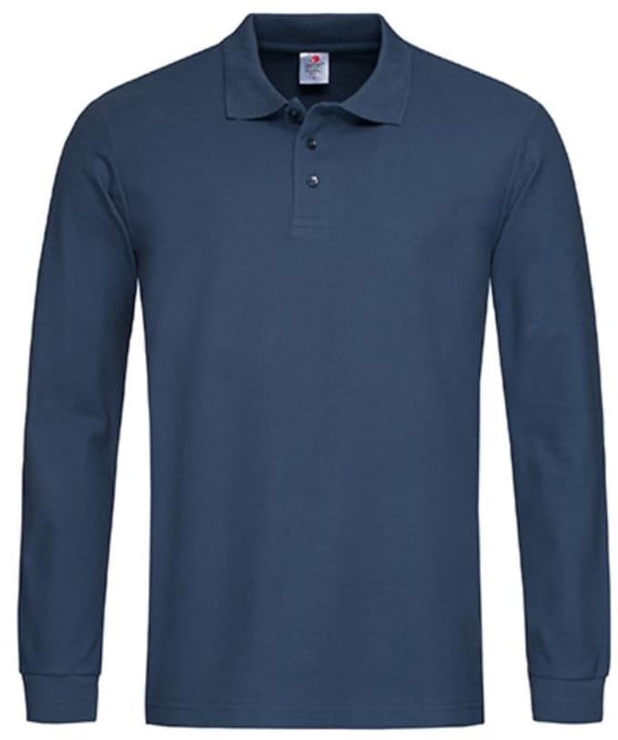 Stedman - Long Sleeve Polo - Navy Blue maat L